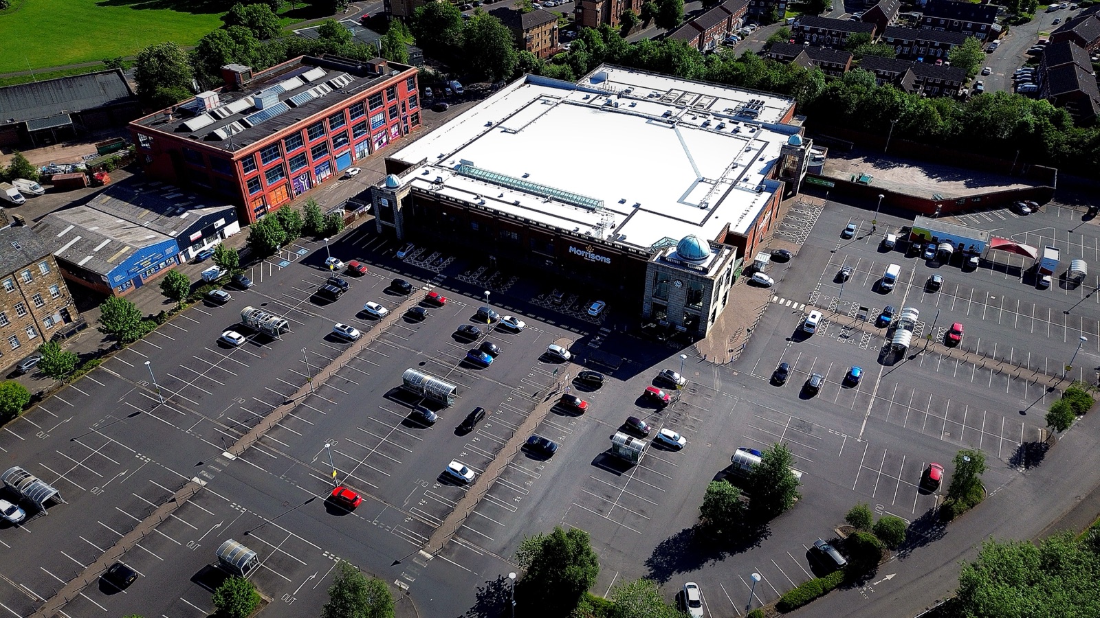 Aerial view near Lonend in Paisley